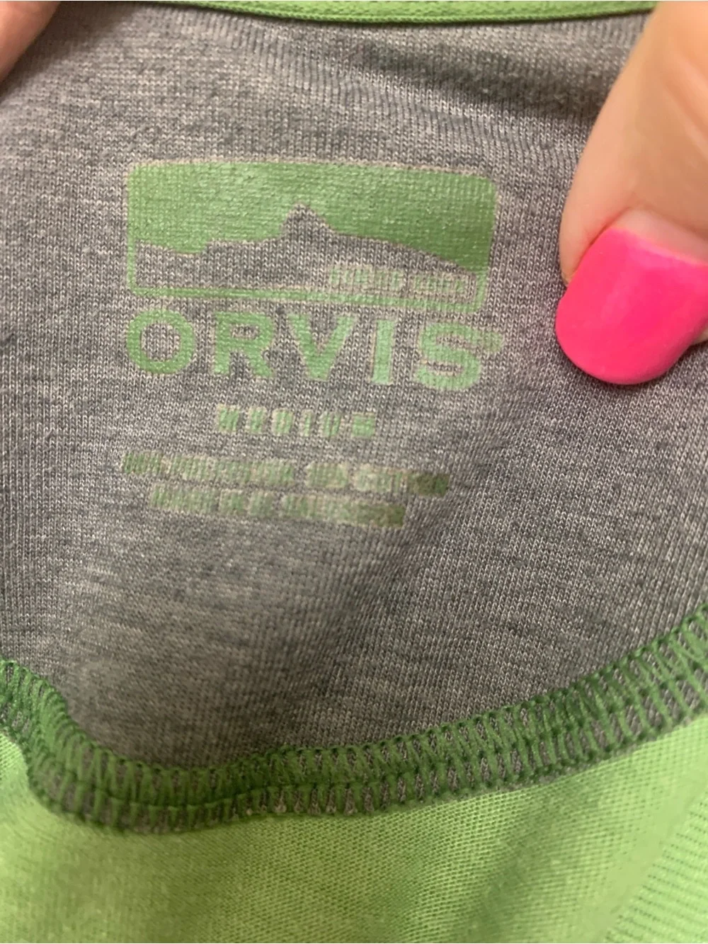 Orvis Men's Light Green Short-Sleeve Performance Crew Tee